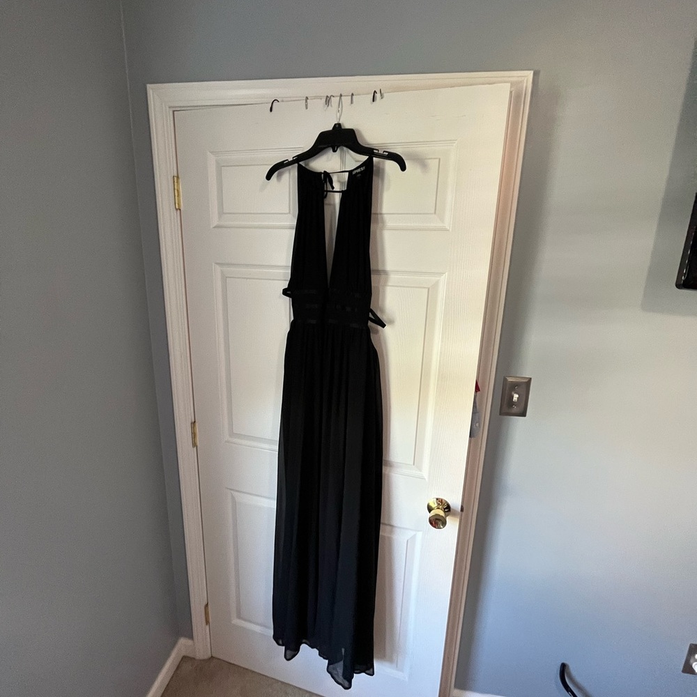 Super cute black maxi cutout dress